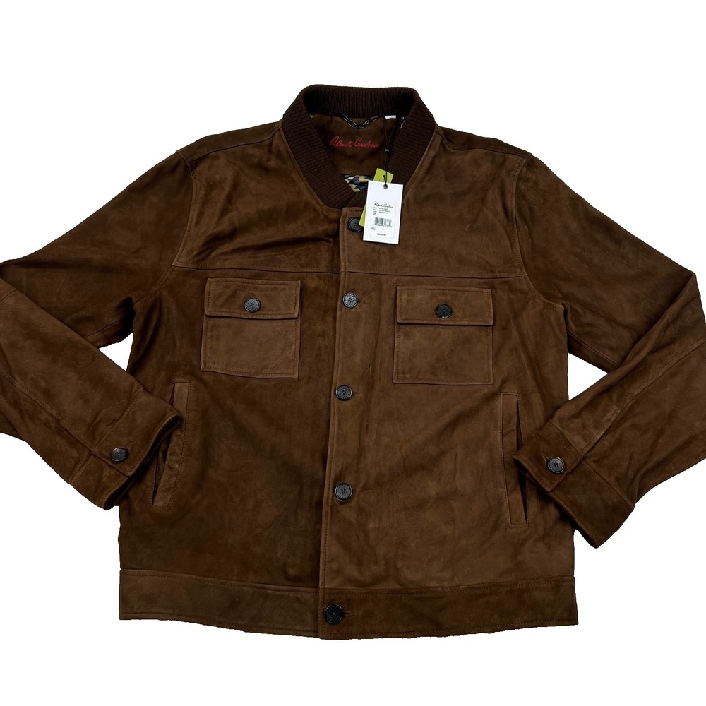 Robert Graham Capizzi Lamb Suede Jacket Men 3XL Dark Brown Classic Fit $999 MSRP